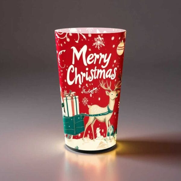 Pahar cu LED Merry Christmas