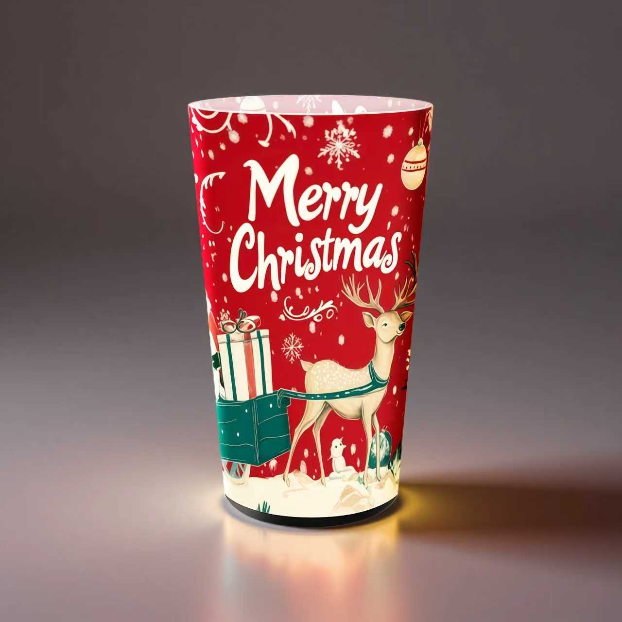 Merry Christmas Pahar cu LED Merry Christmas
